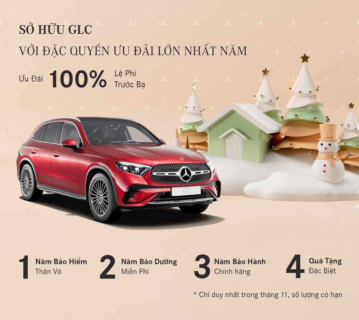 Cơ Hội Sở Hữu Mercedes & Tận Hưởng Ưu Đãi 100% Phí Trước Bạ